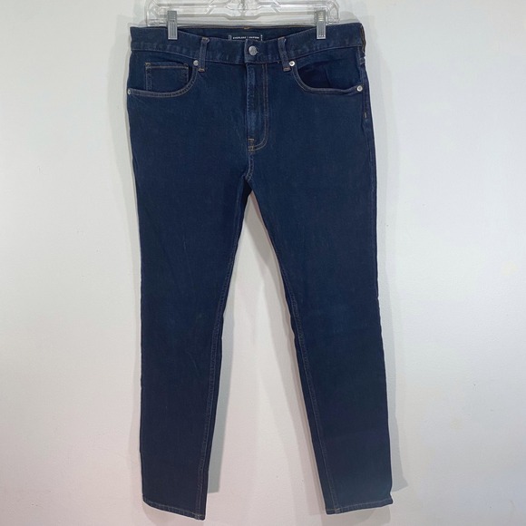 Everlane Uniform Mens 34x32 The Skinny Jean Dark Wash Denim Pants - Picture 1 of 5